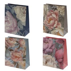 GAEM Пакет подарочный M (бумага 210г/м2, блок 12шт), L26 W12 H32 см, 4в.