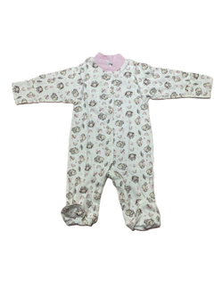 Комбинезон №1 с закрытой ножкой на кнопках из интерлока (100% хлопок) с антицарапками и швами наружу на рост 56 см