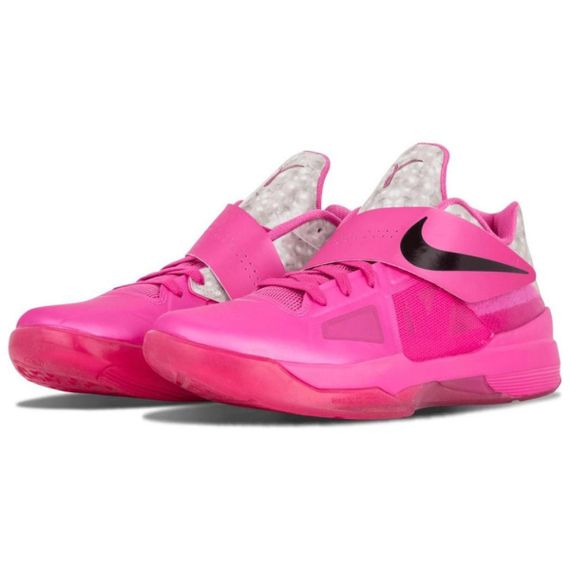 NIKE KD 4 Винтажные баскетбольные кроссовки Low Топ Розовый Унисекс