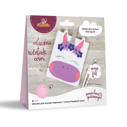 Набор для шитья  "Miadolla"   TF-0359   Обложка для тетради "Единорог"