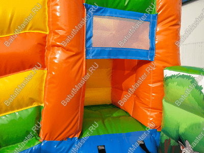 Детский надувной батут "Попугайчики и их друзья", размер 3,5*3*2,7 м