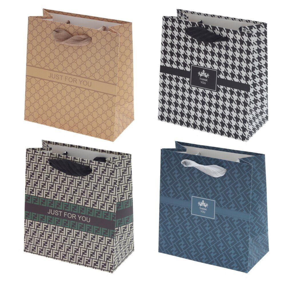 GAEM Пакет подарочный XS (бумага 230г/м2, блок микс 12шт), L14 W7 H15 см, 4в.