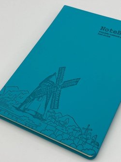 Блокнот 112 л. В5 25*17,5 см лин. морской волны  (7674-17)