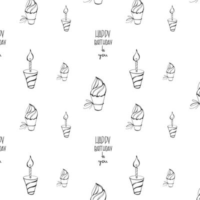 Графика контур День Рождения