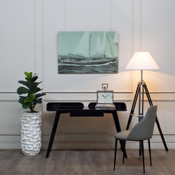 Кашпо для цветов напольное 33х69см Garda Decor белое рельефное