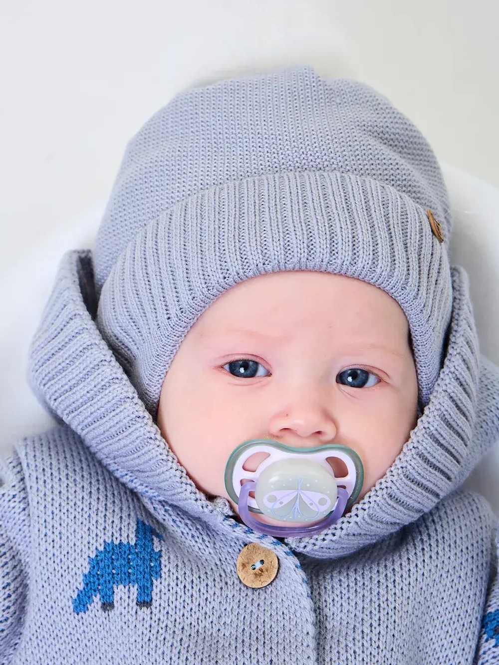 Конверт на выписку для новорожденных утепленный мехом