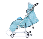 Санки-коляска «Наши детки 3-1К», принт с облачками, цвет голубой