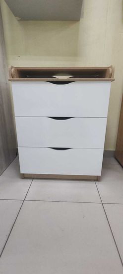 дуб сонома / белый глянец реальное фото