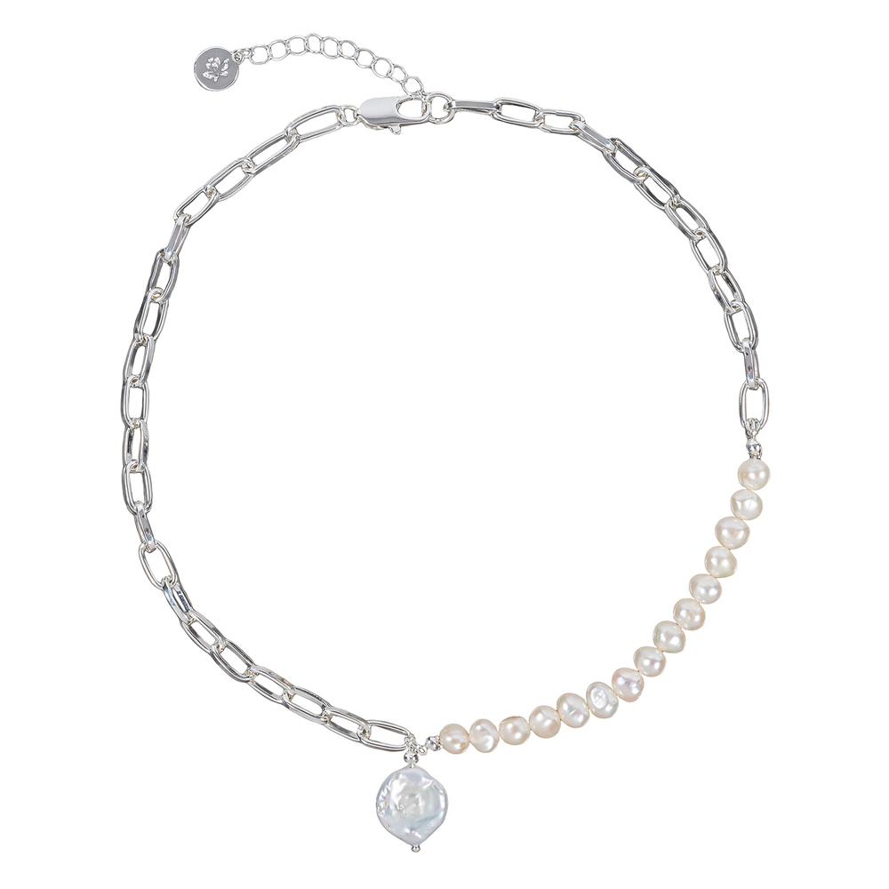 Колье Fiore Luna Pearle Half Сarabiner BL4504 S