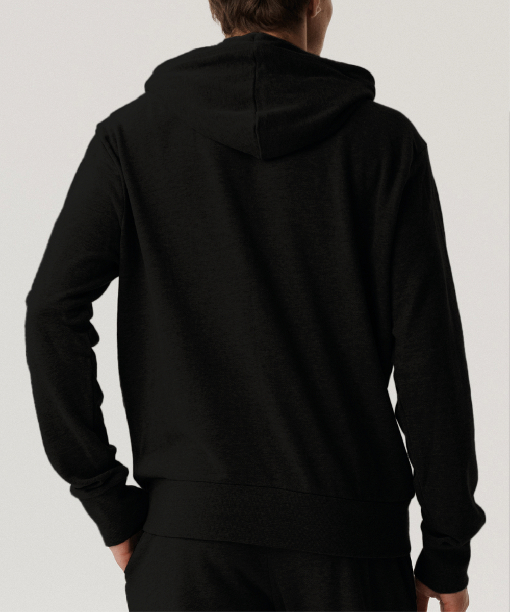 Мужская толстовка с капюшоном Atlantic, 1 шт. в уп., хлопок, черная, HMT-001