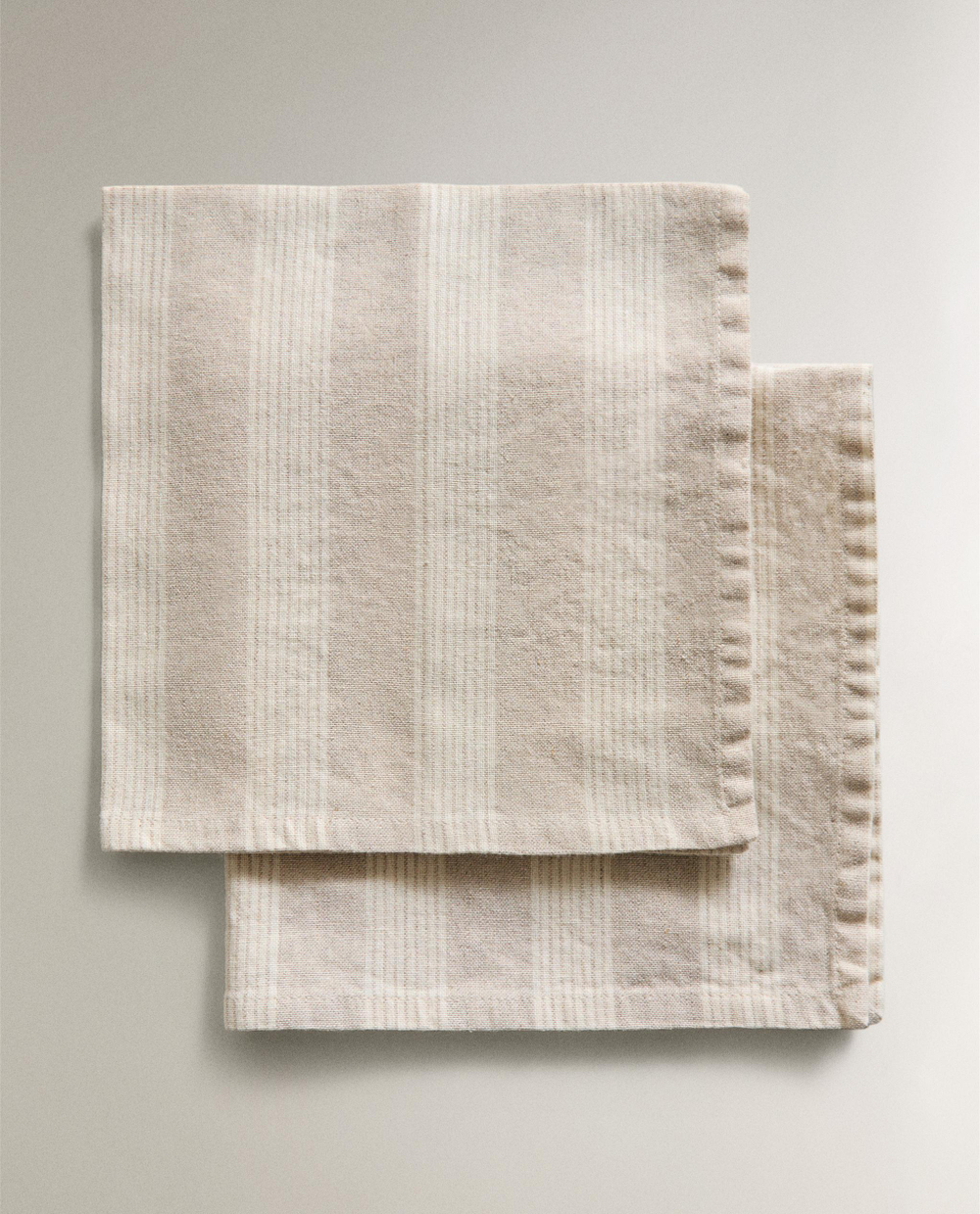 Zara Home столовая салфетка из смесовой ткани, узор в полоску, 45 45 см (комплект 2 шт.)