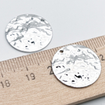 Подвеска Круг, цвет серебро (родий), диаметр 20 мм, цена за 1 шт