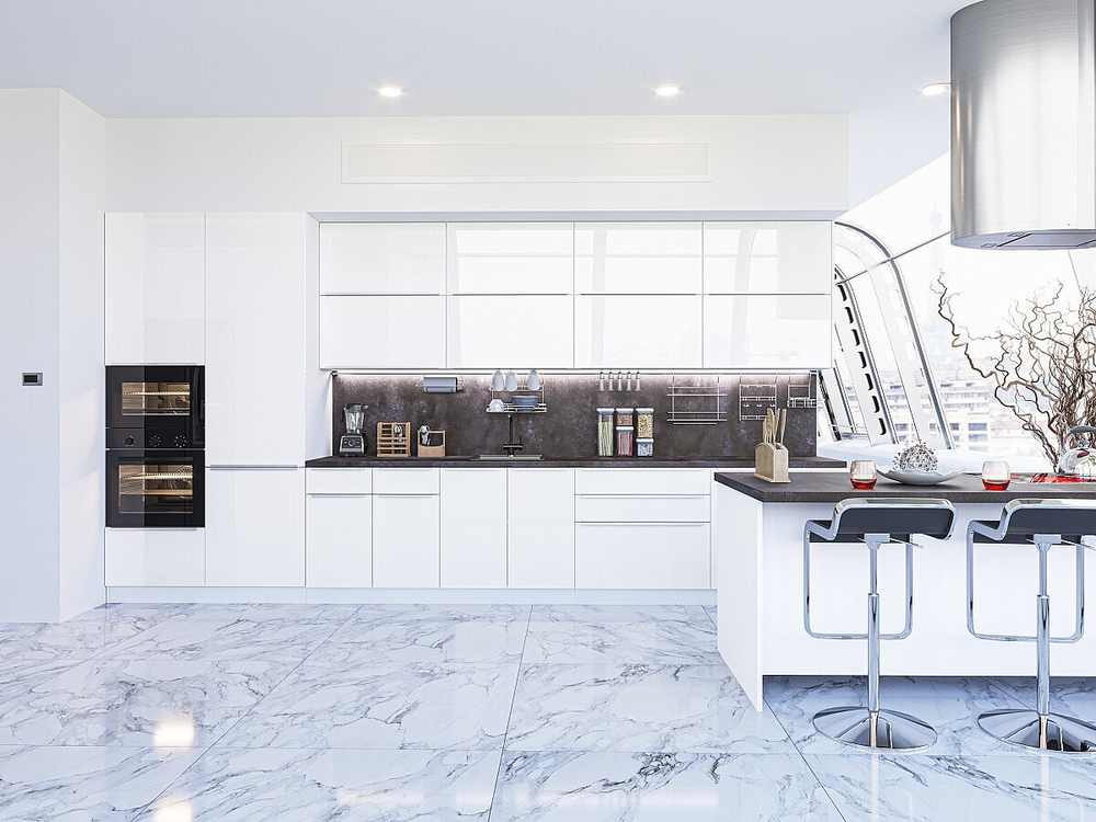 Угловая модульная кухня Фьюжн-02 Angel - Белый 2340*3700/1300*600