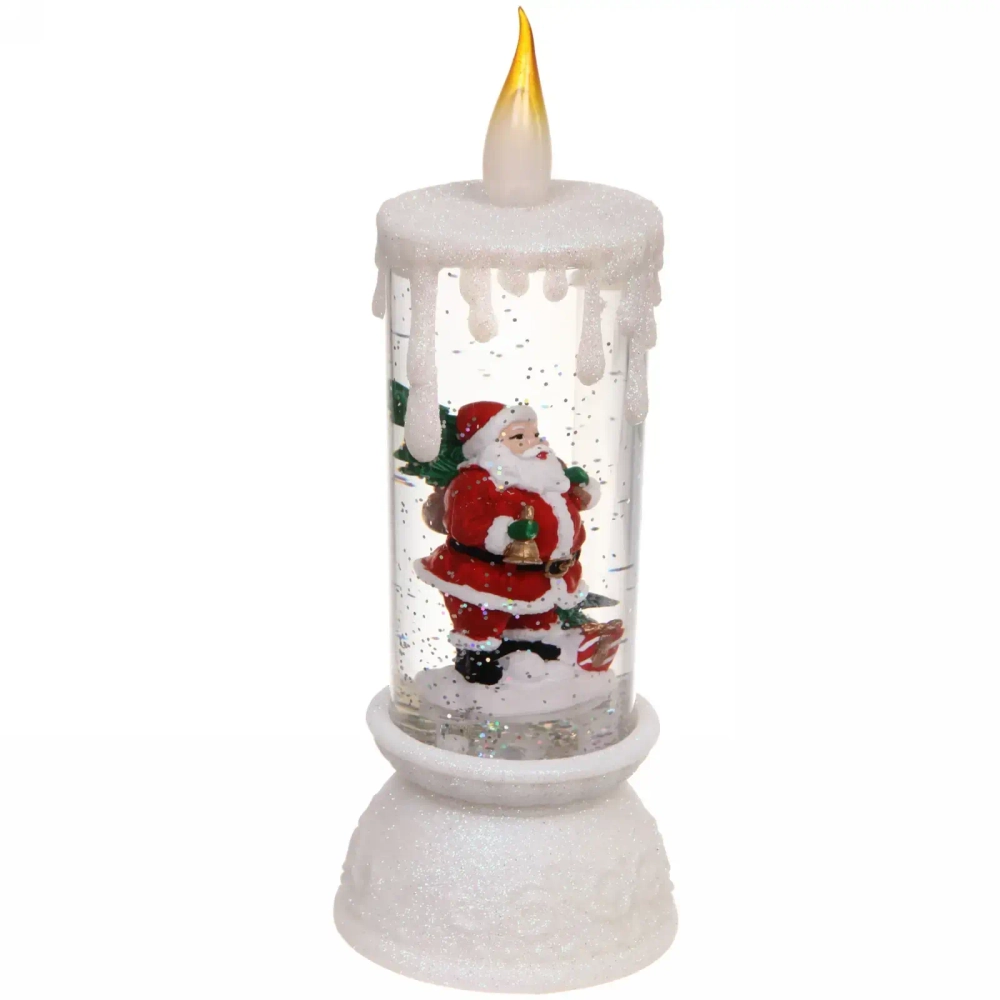 Сувенир с подсветкой «Зимняя свеча» 25*9,5 см