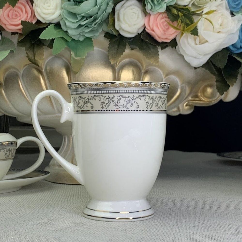 Lenardi 145-367 Кружка 350 мл ЭЛЕГАНТ в под.уп.(х36)Костяной фарфор