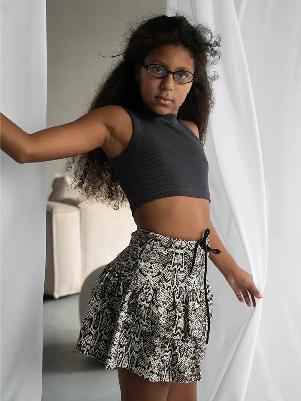 Юбка-шорты питоновая спортивная для девочки