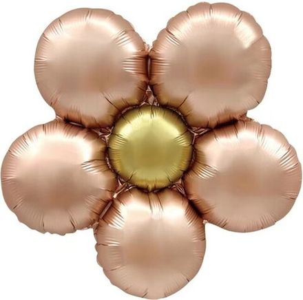 Фигура "Ромашка розовое золото сатин" 46 см НЕ ЛЕТАЕТ
