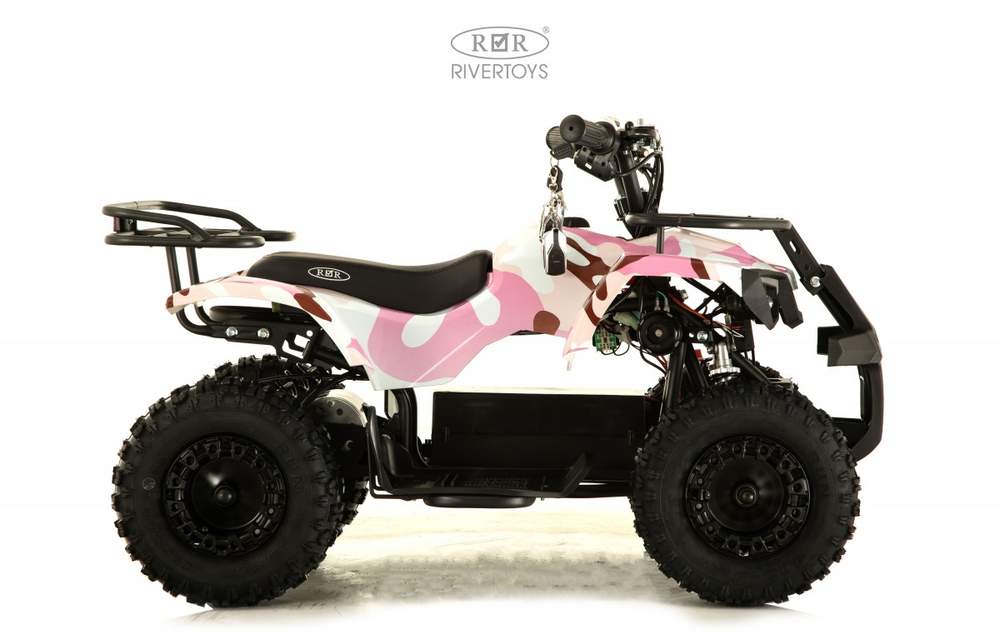 Детский электроквадроцикл TIKI Розовый камуфляж