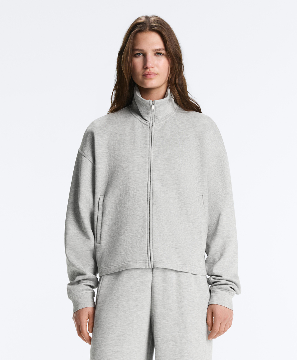 Oysho Куртка пике, серый меланж