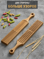 Доска для лапши ньокки и сервировки (Дуб - дизайн А)