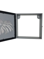 Полка квадратная "Монстера" в багетной раме с дверкой