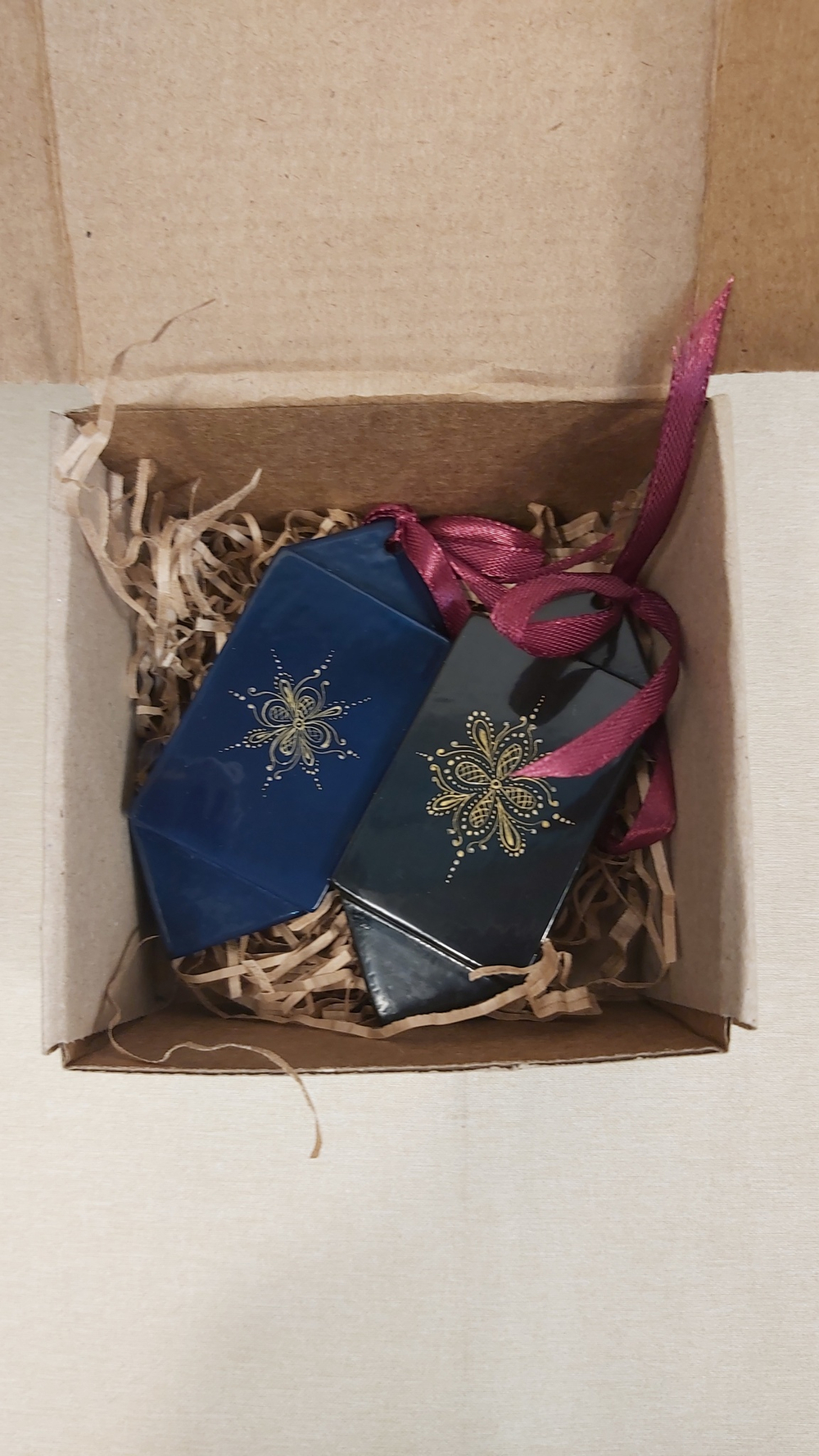 Набор ёлочных игрушек "Конфеты с росписью Палех-5"