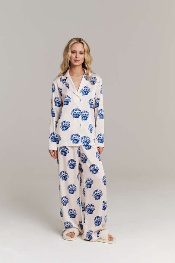 Пижамная блуза из шелка