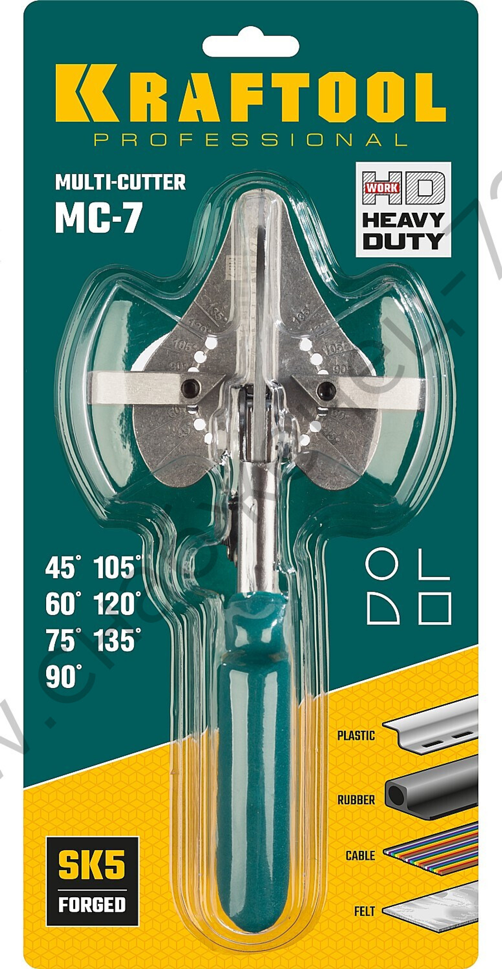 KRAFTOOL MC-7 Угловые ножницы для пластмассовых и резиновых профилей (23372)
