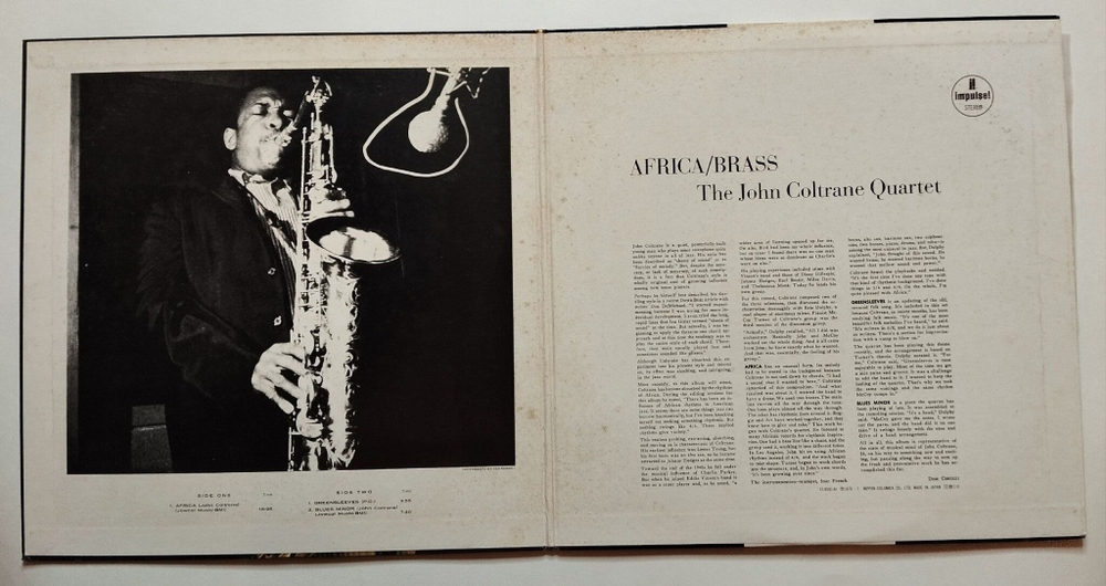 Винтажная виниловая пластинка LP The John Coltrane Quartet Africa/Brass (Japan 1976)