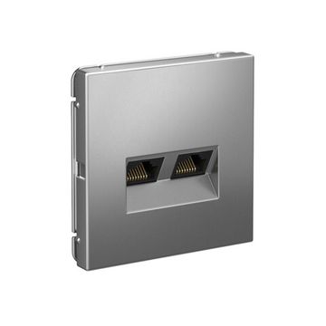 Розетка двойная компьютерная ArtGallery RJ45+RJ45 кат. 6A механизм сталь SE GAL000988