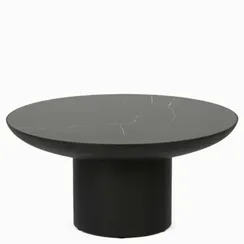 Кофейный стол Floss Ø75х36 см, черная керамика