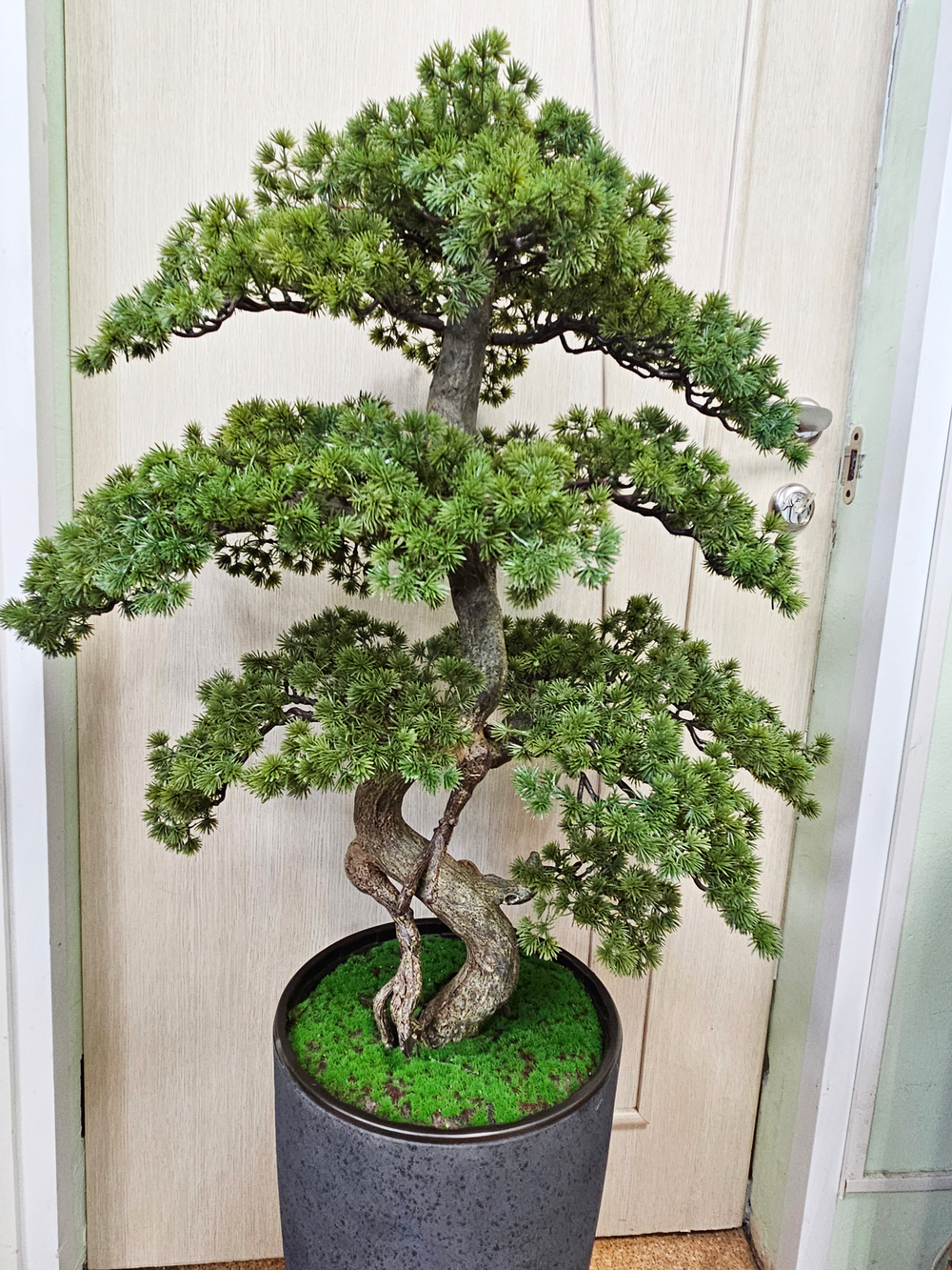 Бонсай искусственный большой 120см в высоком кашпо
