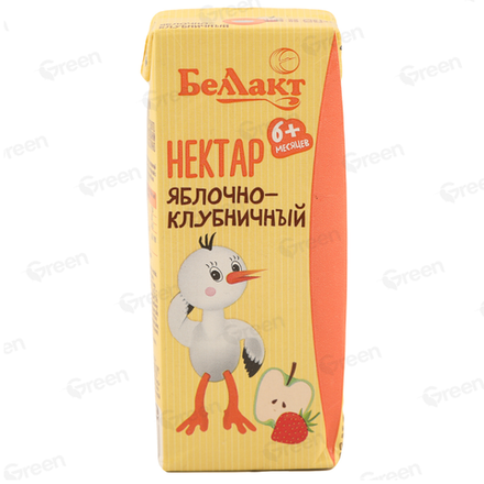Натуральный сок БеЛакт Яблочно-клубничный 0,2 л