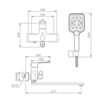 Смеситель для ванны Raglo R01.22.03, золотой сатин