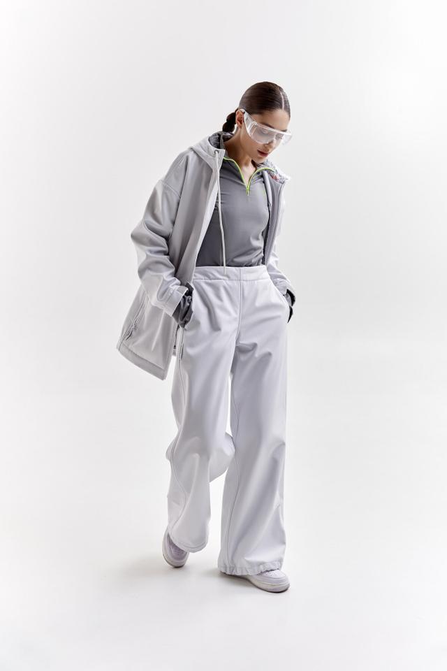 Брюки демисезонные жемчужные