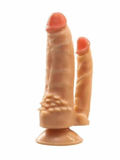 Фаллоимитатор двойной с ионами серебра № 11 реалистик 17 см