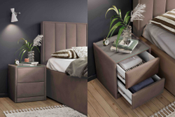 Тумба мягкая "Аризона"  Мора темно-коричневый