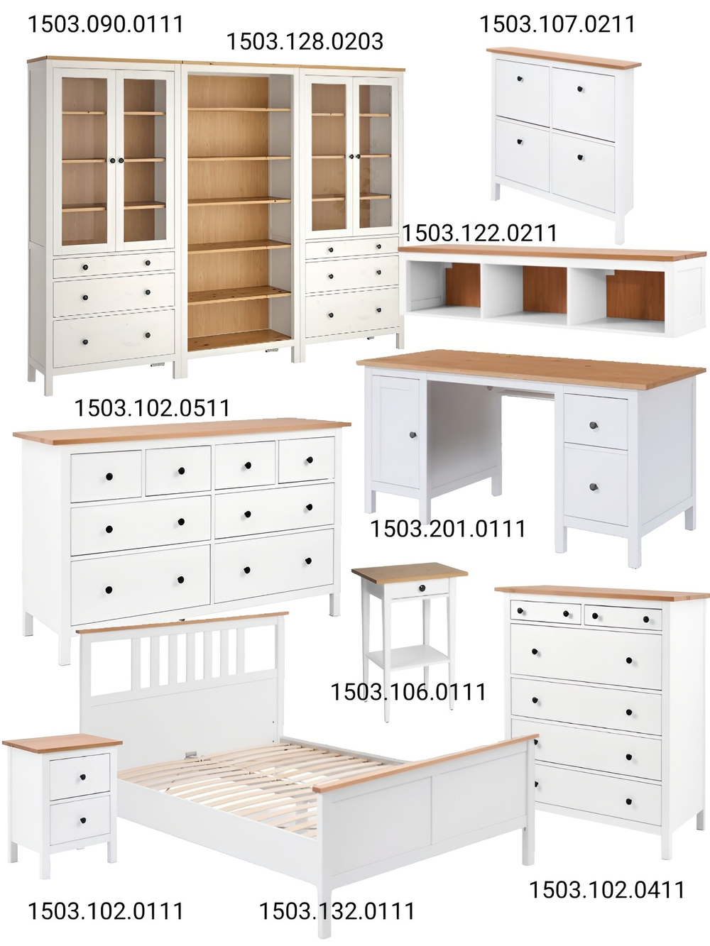 IKEA Шкаф стеклянный HEMNES стекло/стекло, 198х90х37, белый/св-коричневый, из массива дерева, КЫМОР (ХЕМНЭС ИКЕА), массив сосны