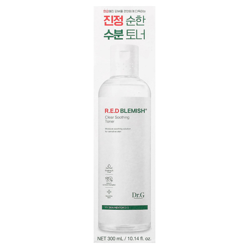 Dr. G, RED Blemish®, чистый успокаивающий тонер, для чувствительной кожи, 300 мл (10,14 жидк. унции)