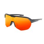 очки для бега Ocean Wuling Черные Матовые Зеркально-оранжевые линзы. Вид сбоку