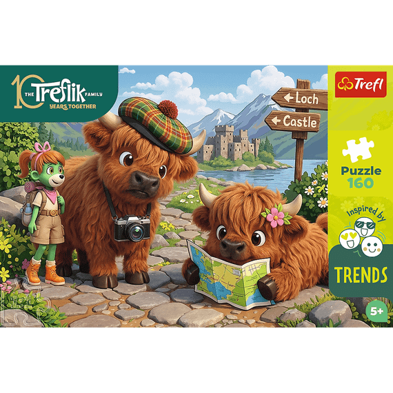 Pazl \ Puzzle \ Пазлы Puzzles - "160" Inspired By Trends - A charming cow / KAZSTUDIO SA The Treflik Family