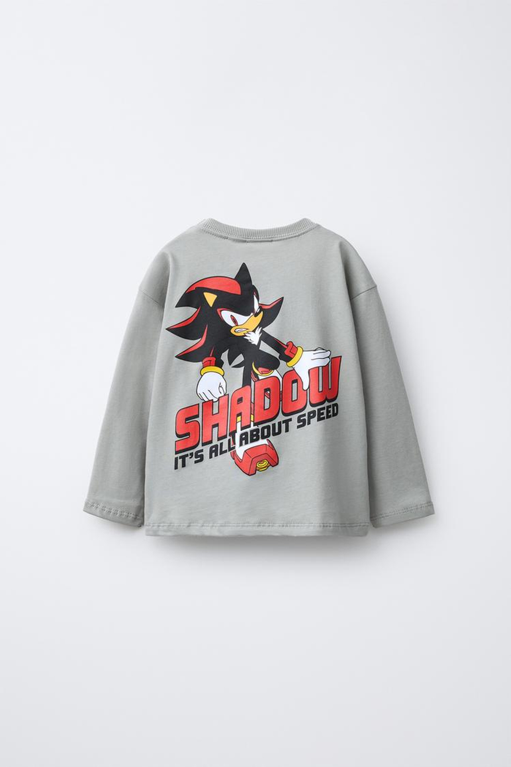 ZARA ЛОНГСЛИВ SONIC AND SHADOW © SEGA, СЕРЫЙ