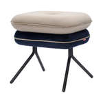 Пуф pea, велюр, бежевый/темно-синий