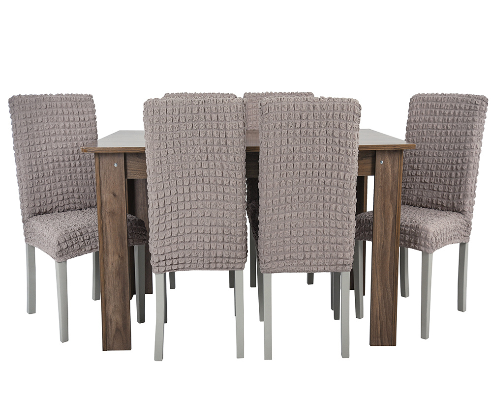 Чехол на стул без оборки со спинкой, цвет Капучино