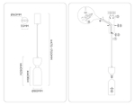 LH53331 GD/WH золото/белый G9 max 25W D80*1700