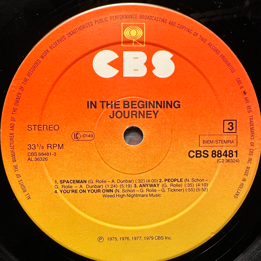 Journey - In The Beginning 1975-1977 2LP (Голландия 1979г.)