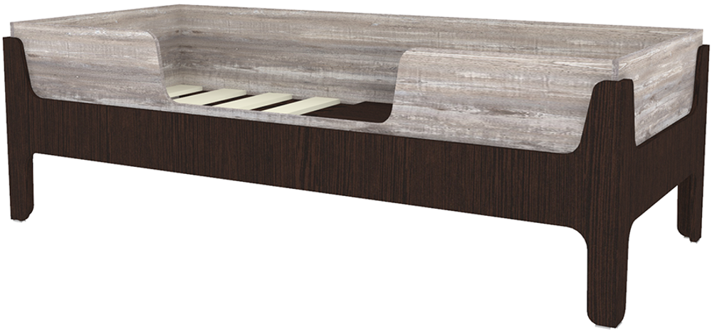 Кровать односпальная КарИВи Лотос  Венге Бетон