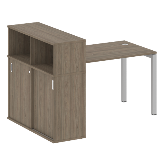 Метал Систем Куатро Стол письменный с шкафом-купе на П-образном м/к 50БП.РС-СШК-3.2 Т