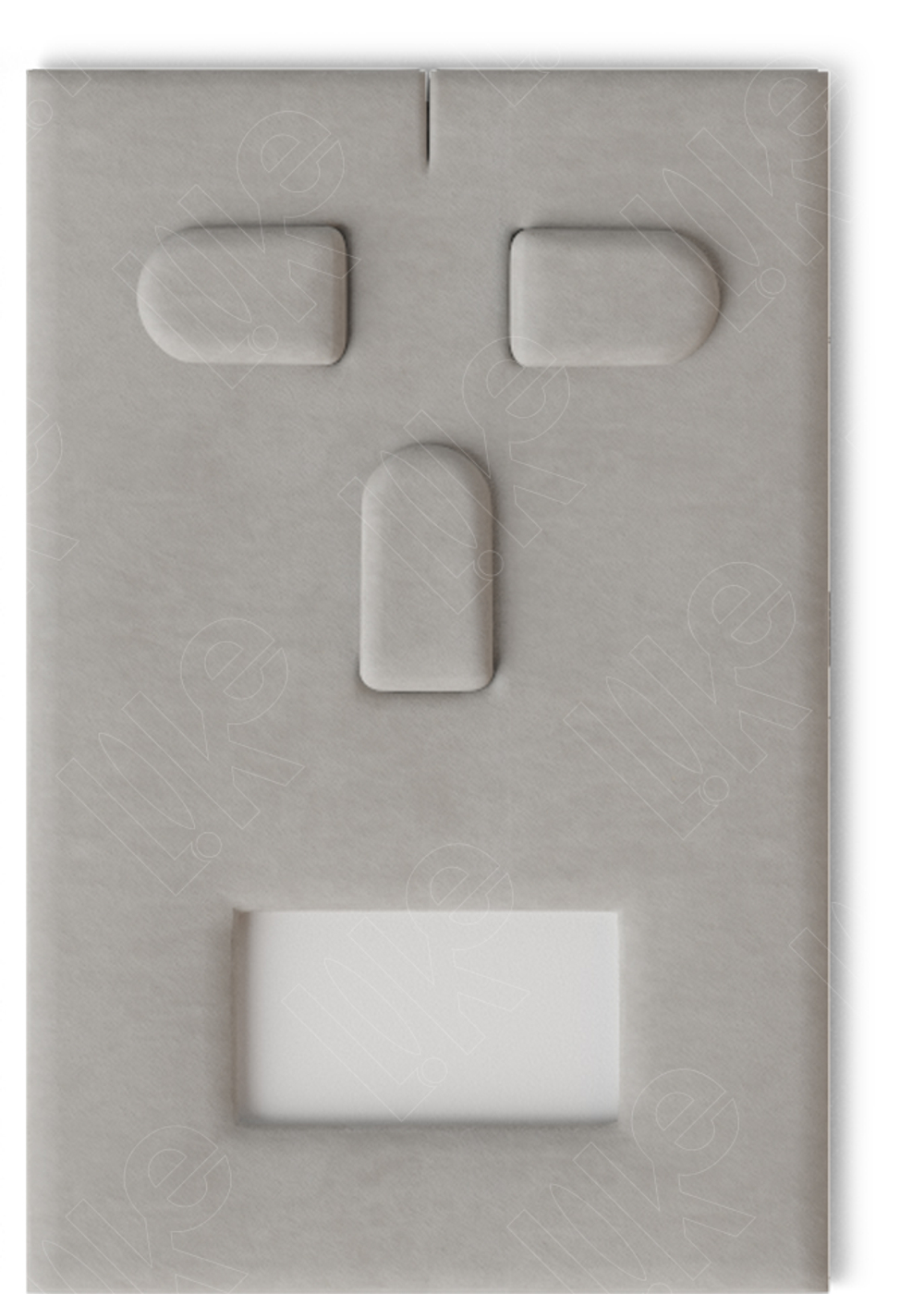 Вкладыш 05/наклонный/для гарнитура/3 язычка/окошко для бирки/прорезь для нитки