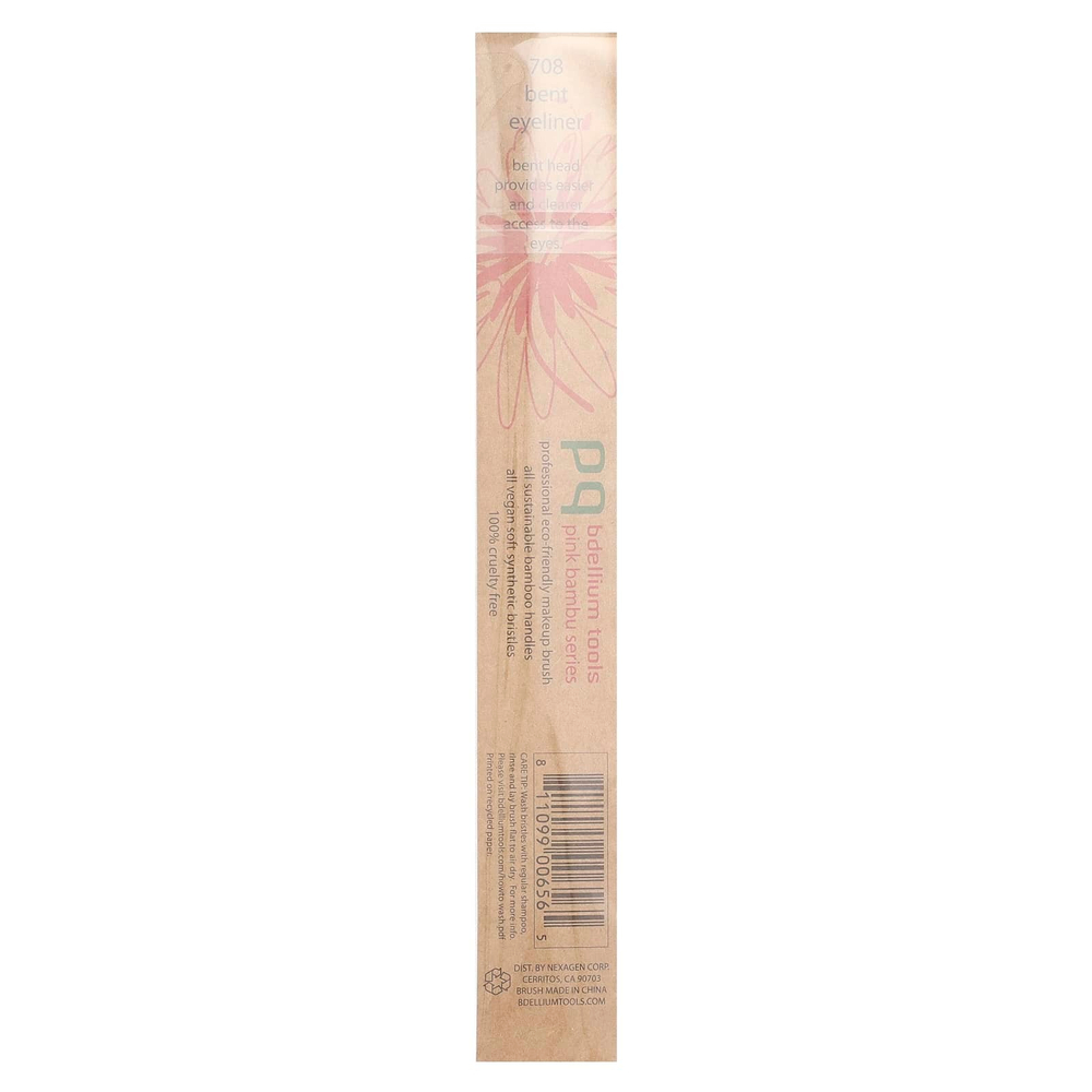 Bdellium Tools, Pink Bambu, изогнутая подводка, 708, 1 кисть